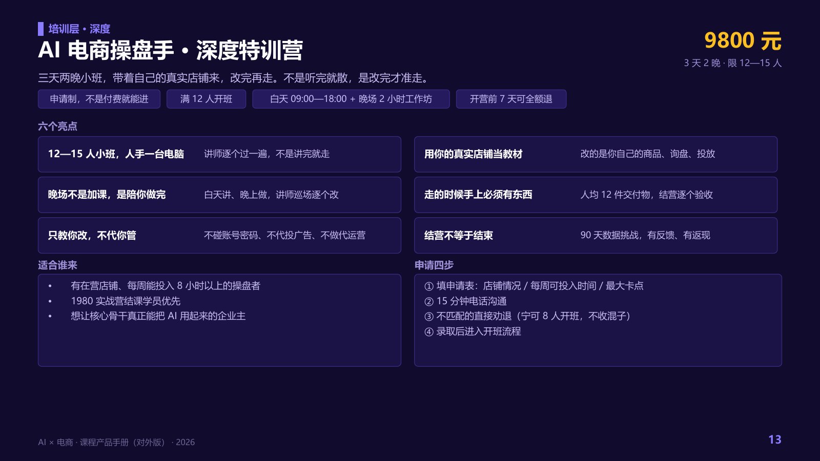 AI × 电商课程产品手册第 13 页